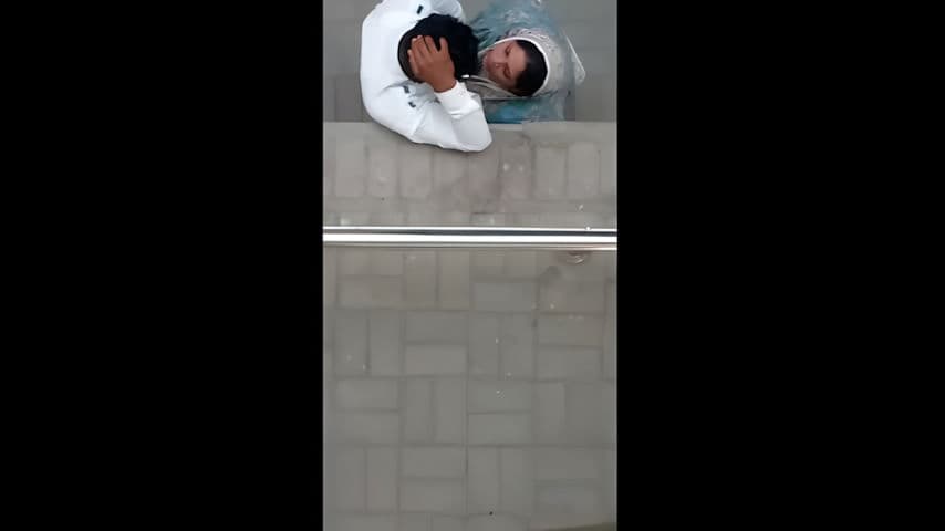 Aunty giving blowjob outdoor