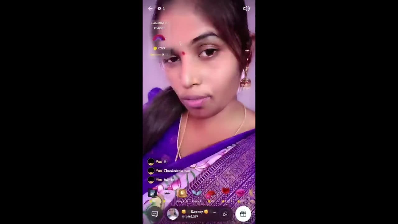 Sweety Telugu MILF Juicy Boobage Tango Live 121 With Face