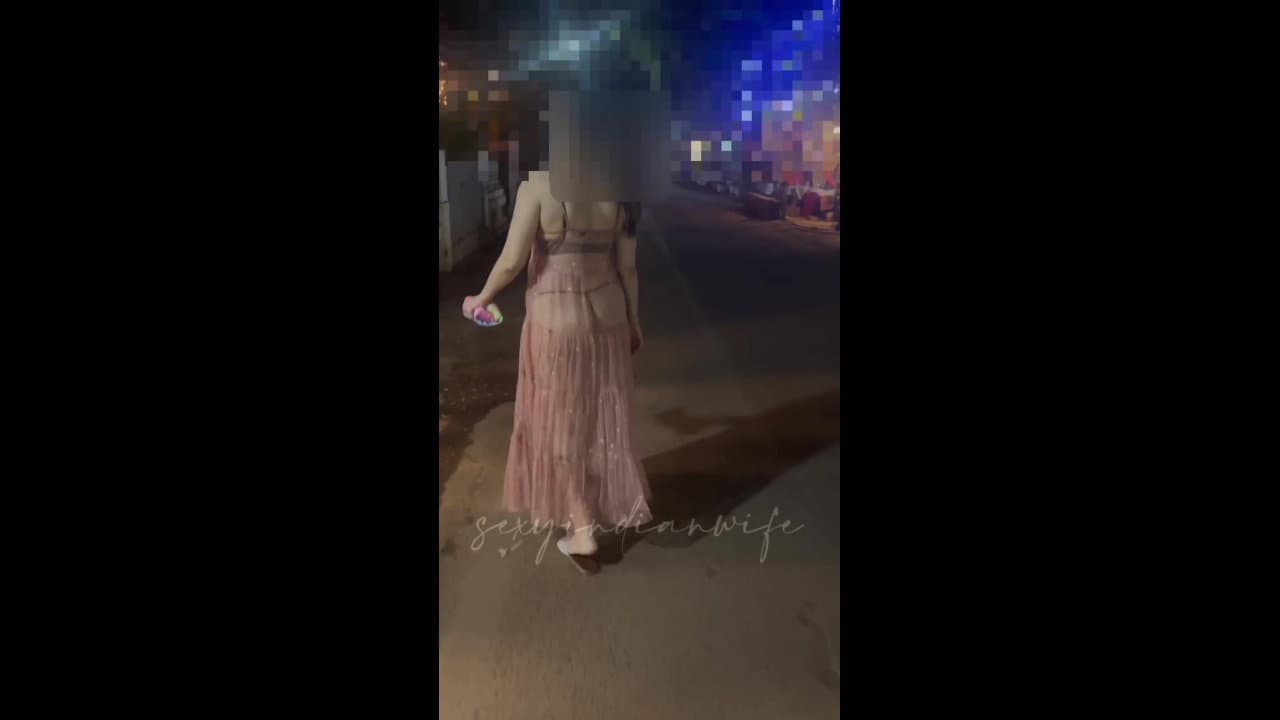 Desi Hot Indian Girl Shopping Dare in Dress