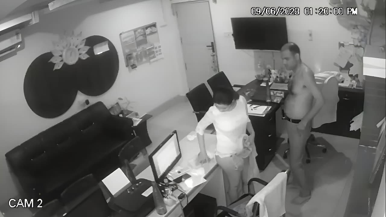 Sex in Office With Colleague Spy Cam