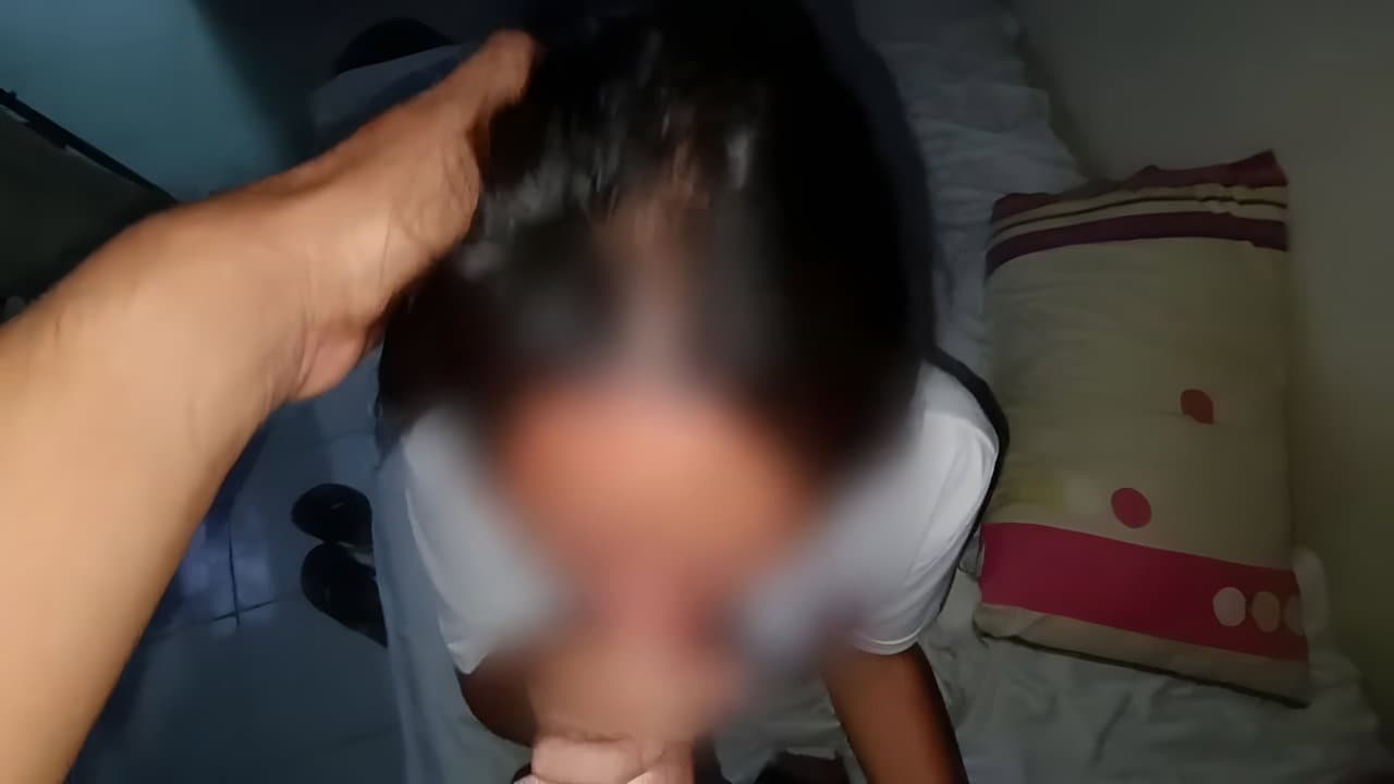 POV Amateur College Girl Gives Sloppy Blowjob