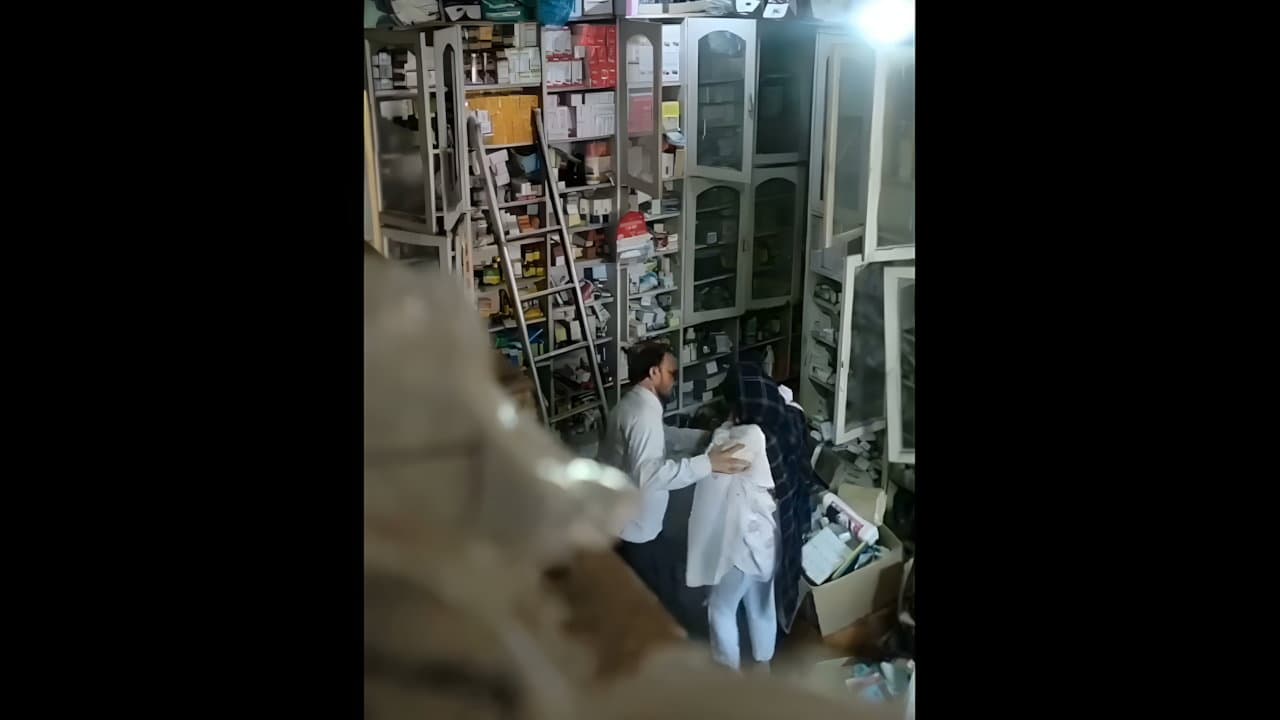 Desi Girl Gets Boobs Sucked by Old Medical Store Uncle