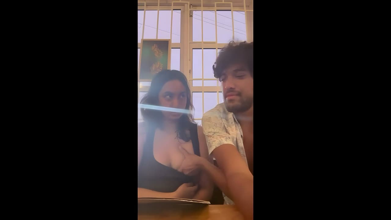 Desi Babe Gets Tits Groped by Boyfriend in Restaurant