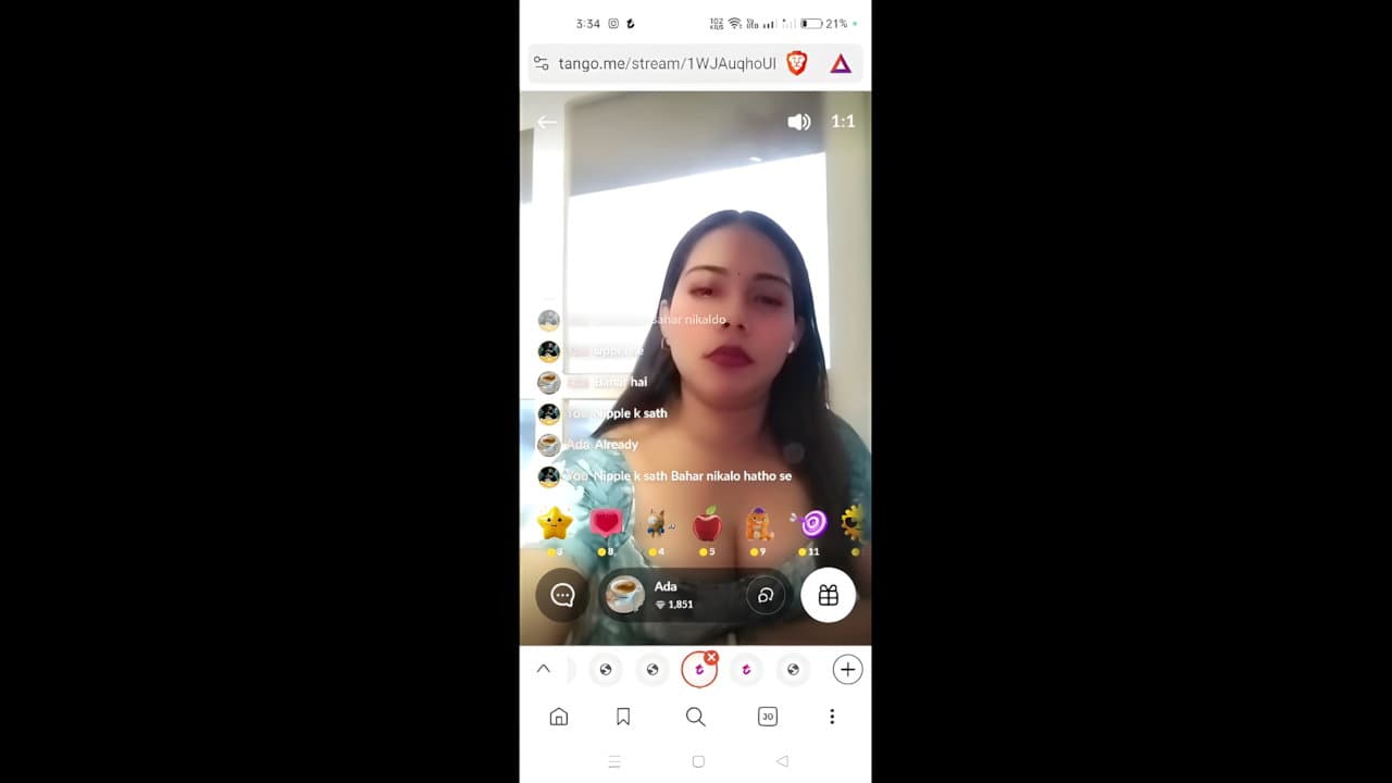 Ada Hot Boobs Tease On Tango Live